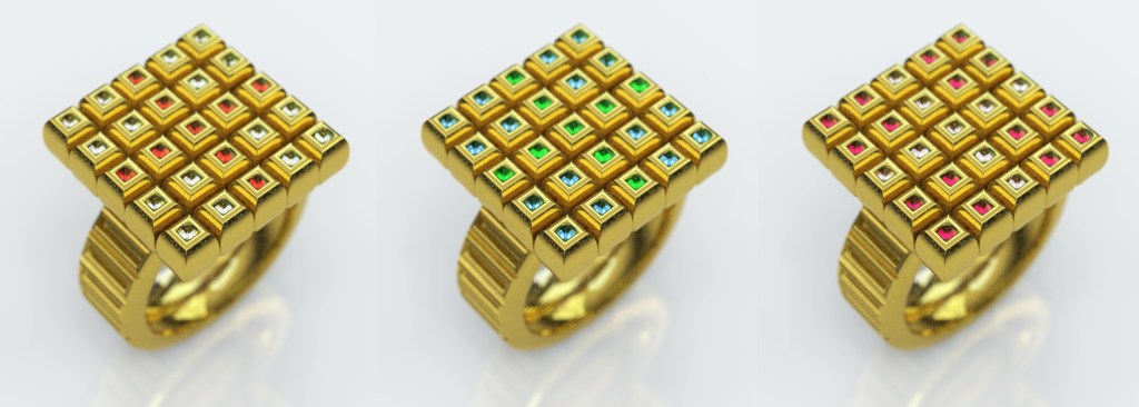 Gold Rings in Modo image